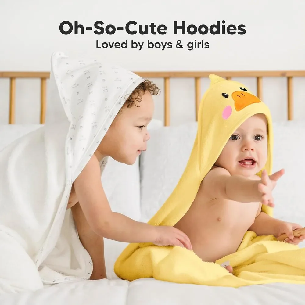 New Keababies Hooded Baby Yellow Duck Bath Towel For Newborn Bamboo Viscose